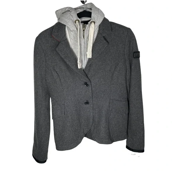 Superdry Tailoring Wool Blend Jacket Medium Gray - Picture 1 of 16